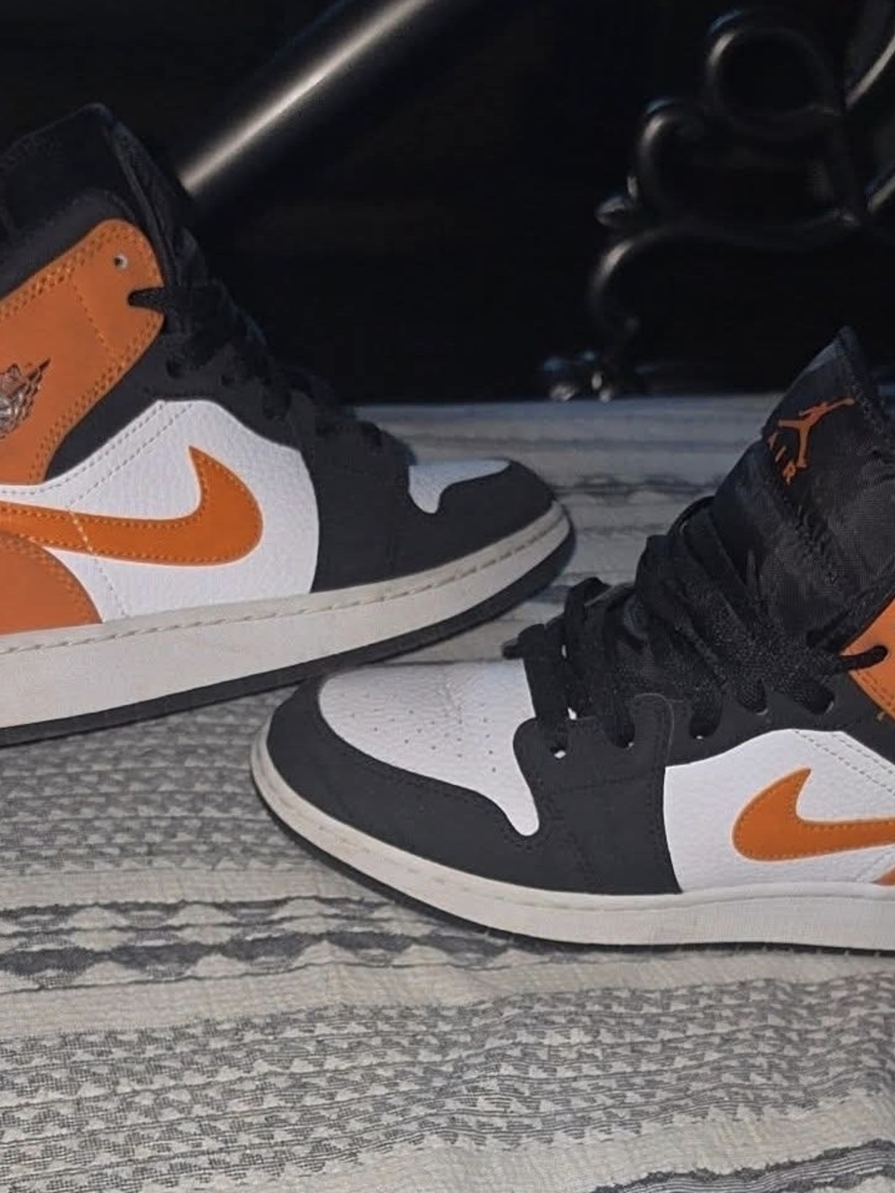 Nike Men’s High-Top Sneakers - Orange / Black / White